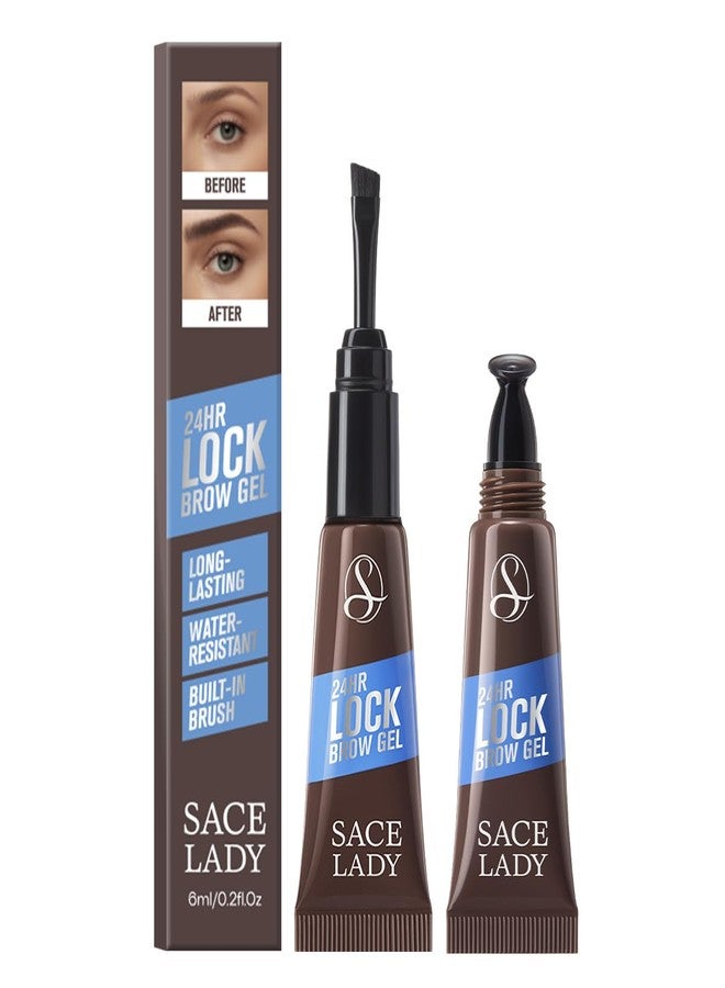 ساس ليدي جل الحواجب SACE LADY 24H Lock، جل حواجب مقاوم للماء بني اللون مع فرشاة مدمجة، مكياج عيون يدوم طويلاً بصبغة طبيعية للنساء (03 بني أسود) - Image 1
